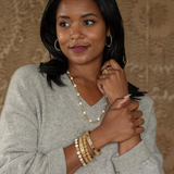 Berry Eternity Petite Hinged Bangle - Gold