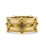 Vic Ring Band Gold - Blue Lab
