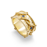 Vic Ring Band Gold - Blue Lab