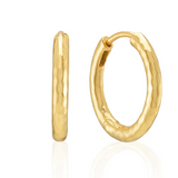 Berry Clover Hoop Earrings with Double Sided Charm- Blue Labradorite