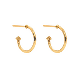 Mermaid Garden Hoops with Flower Charm - MOP