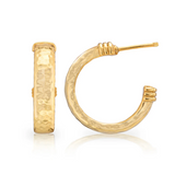 Cleopatra Classic Medium Hoop Earrings, Gold