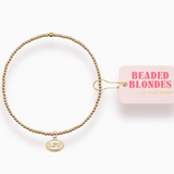 LSU Logo Charm Gold Bracelet