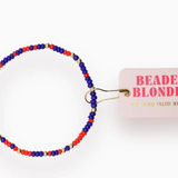 Bright Red and Cobalt Blue Sprinkle Bracelet
