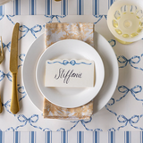 Heirloom Blue Bow Place Card