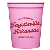 Greetings from Fayetteville Stadium Cups