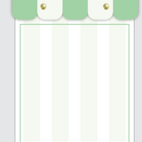 Green Cabana Stripe Notepad