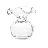 Hibiscus Glass Clear Bud Vase