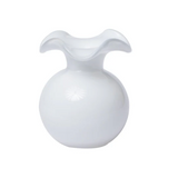 Hibiscus Glass White Bud Vase