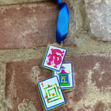 Triple Mahjong Tile Ornament