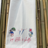 Sip, Stitch & Shuffle Towel