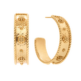 Berry Classic Medium Hoop Earrings - Gold