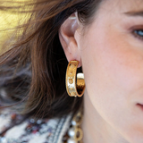 Berry Classic Medium Hoop Earrings - Gold
