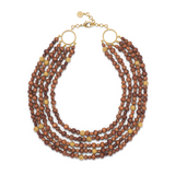 Earth Goddess Beads 5-Strand Necklace