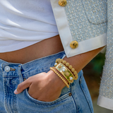 Berry Eternity Hinged Bangle - Gold