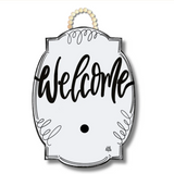 White Bloom with room for a mini - Welcome Door Hanger