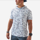 Short Sleeve Performance Hoodie- White Camo