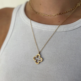 Quatrefoil Pendant Necklace 18"