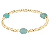 Admire Gem 3mm Gold Bracelet - Amazonite