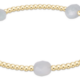 Admire Small Gem 2mm Gold Bracelet - Aquamarine