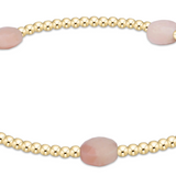 Admire Small Gem 2mm Gold Bracelet - Pink Opal