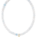 Classic Aquamarine 3mm Bracelet - Signature Cross