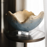 The Callie Cement Bowl (French Blue/Gold)