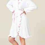 Ruffle Chenille Robe-Light Pink