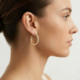 Gold A Hoop Thing Medium Earrings