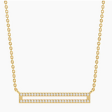 Gold Set the Bar Pendant Necklace