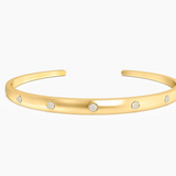 Gold Lucky 7 Cuff Bracelet -Medium