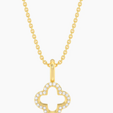 Gold Lucky Clover Pendant Necklace