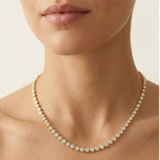 Gold Diamond Essentials Tennis Necklace