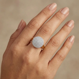 Gold Right Round Statement Ring