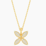 Gold Flower Pendant Necklace