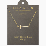 Gold Criss Cross Pendant Necklace
