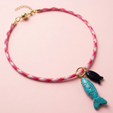 Blakely Pink/Red Cord Necklace