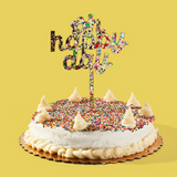 "Oh Happy Day" Confetti Cake Topper