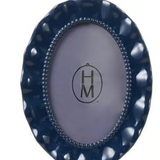 Resin and Glass Oval Wavy Frame