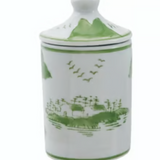 Hand-Stamped Stoneware Ginger Jar
