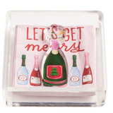 Lets Get Merry Holiday Bar Napkin Weight