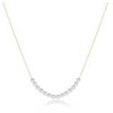 16" Necklace Gold-Beaded Bliss Small Pearl