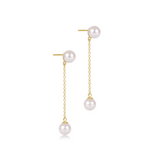 Simplicity Chain Gold Drop -Pearl