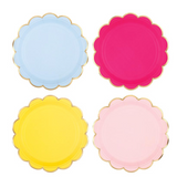Confetti Round Scallop Plate Set of 8