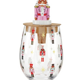 Nutcracker Wine Glass with Stopper
