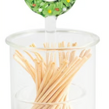 Christmas Glass Toothpick Caddy Set