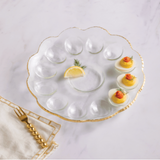 Gold Edge Deviled Egg Tray Set