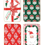 Christmas Metal Tidbit Plates