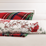 Santa Scene Long Pillow