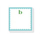 Scalloped Monogram Block Notepad-Rosannebeck